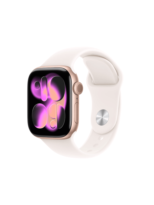 Apple Watch Series 11 42mm Rose Gold Aluminium Case Blush Band (S) GPS + Cellular 64GB Smartwatch Telstra