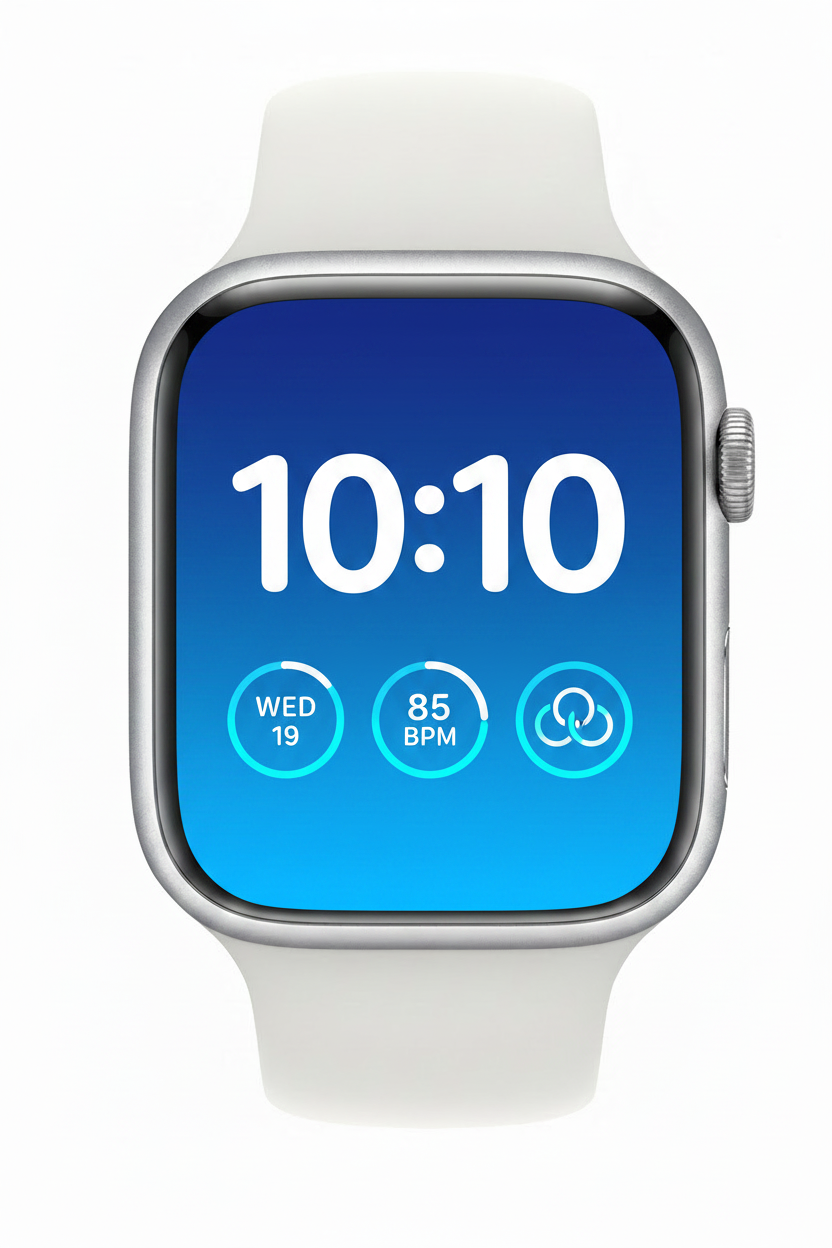 Apple Watch Series 8 45MM GPS + Cellular - Aluminium Case Silver - Sport Band White