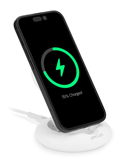 Sprout Qi2 Foldable Wireless Charger – White - Pristine - Refurbished  - (AU Version) Sprout
