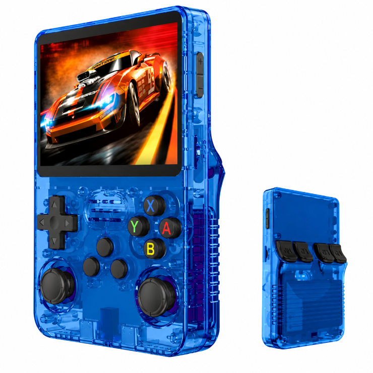 GameMaster R36S Handheld Game Console 64GB Blue - Brand New Game master