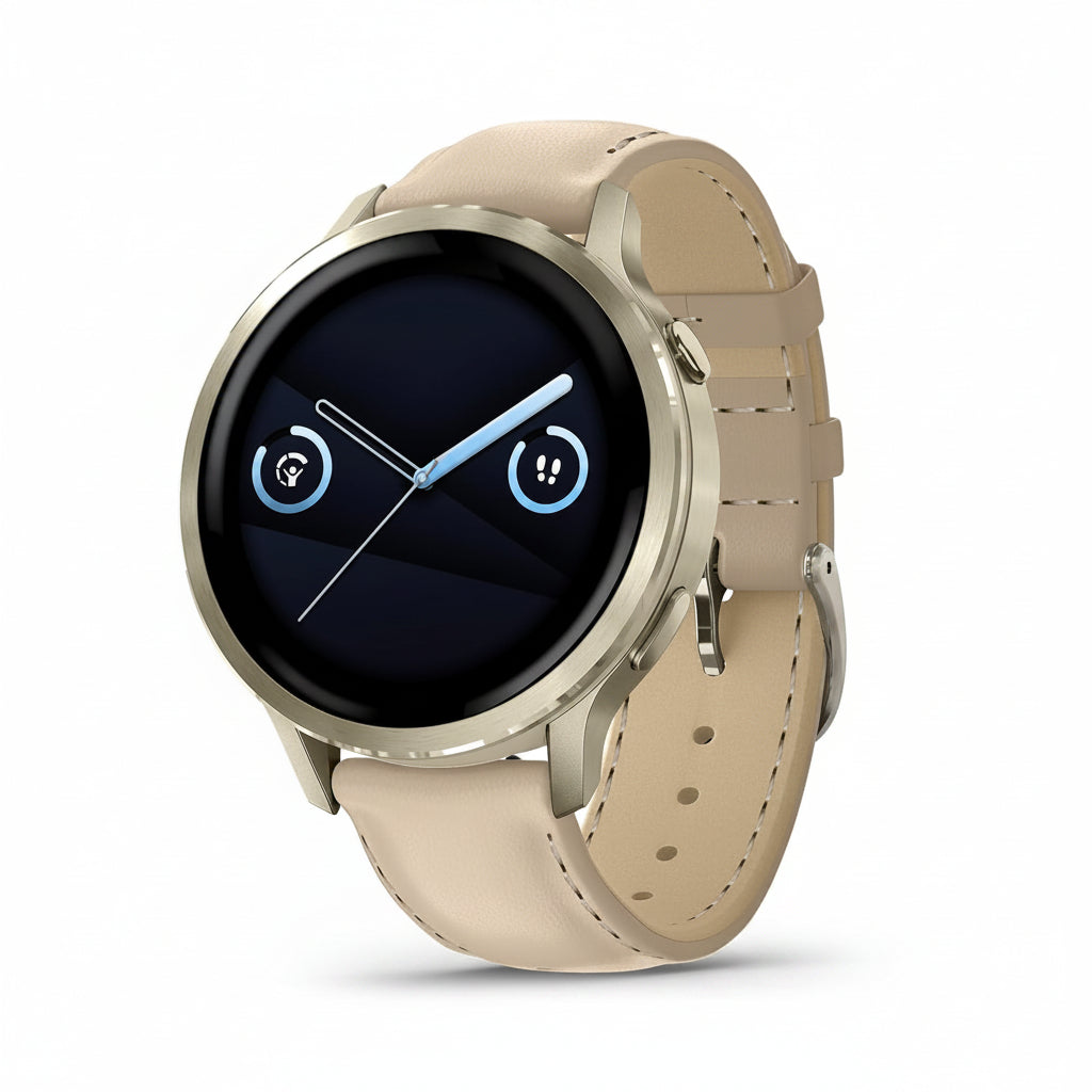 Garmin Venu 4 41mm GPS Smartwatch - Slate with Black, Lunar Gold with Bone, Silver with Periwinkle silicone band (Copy) Garmin