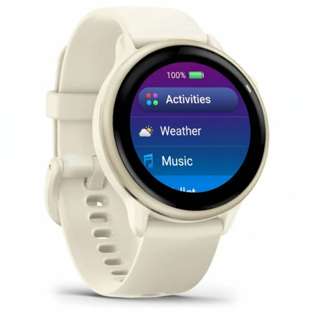 Garmin vívoactive 6 GPS Smartwatch, Lunar Gold with Bone Band