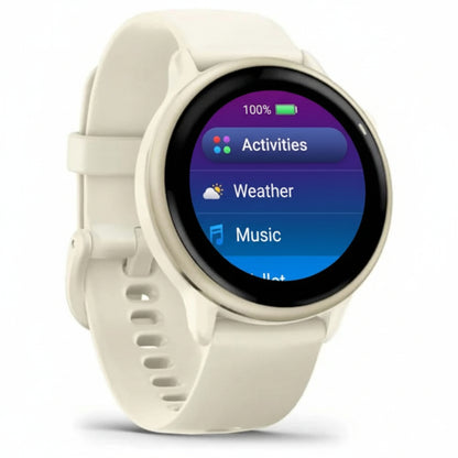 Garmin vívoactive 6 GPS Smartwatch, Lunar Gold with Bone Band