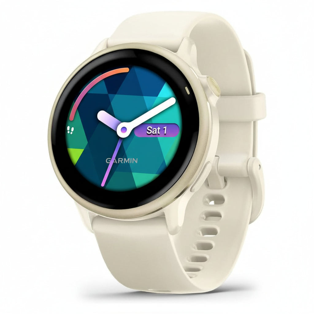 Garmin vívoactive 6 GPS Smartwatch, Lunar Gold with Bone Band
