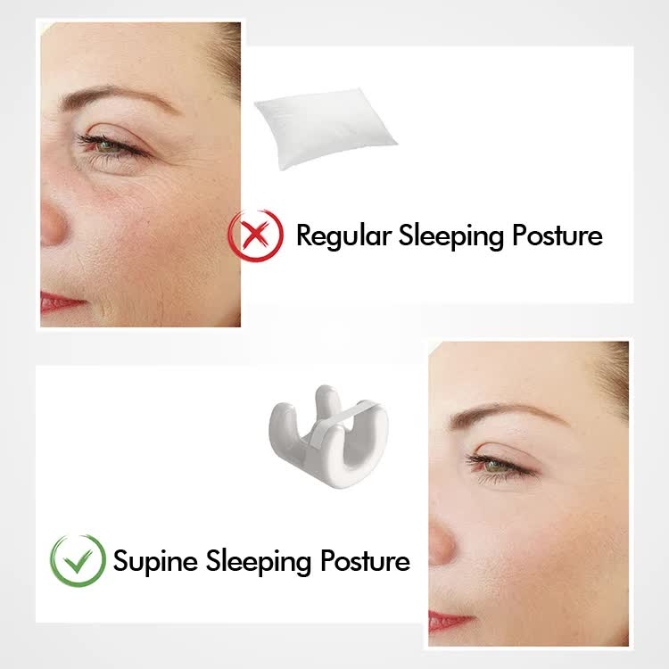 Gold Beauty Sleep Pillow - Contoured Memory Foam Pillow for Face & Neck Support Tristar Online