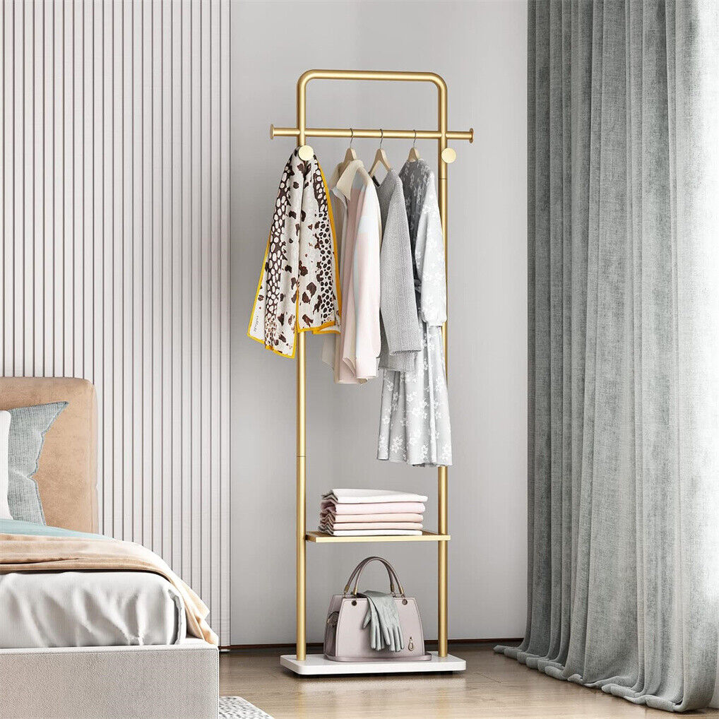 Gold Metal Coat Rack Stand Granite Base Hall Tree Tristar Online