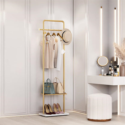 Gold Metal Coat Rack Stand Granite Base Hall Tree Tristar Online