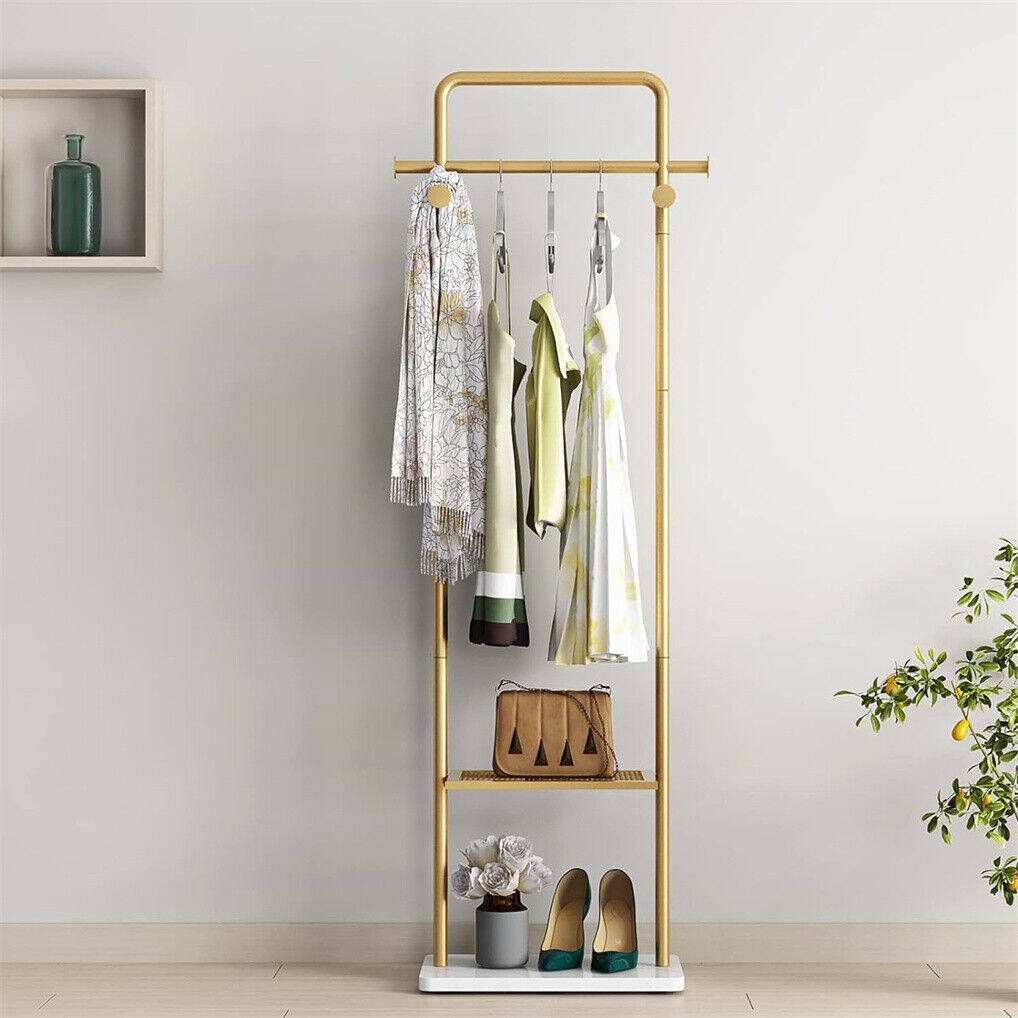 Gold Metal Coat Rack Stand Granite Base Hall Tree Tristar Online