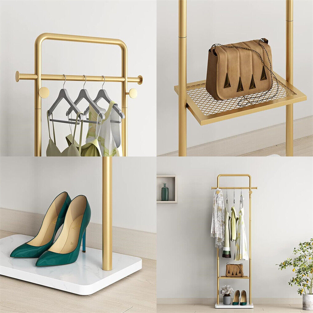 Gold Metal Coat Rack Stand Granite Base Hall Tree Tristar Online