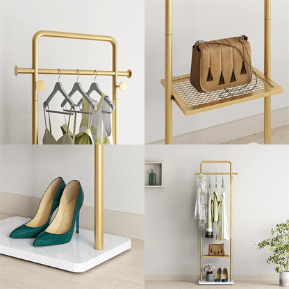 Gold Metal Coat Rack Stand Granite Base Hall Tree Tristar Online