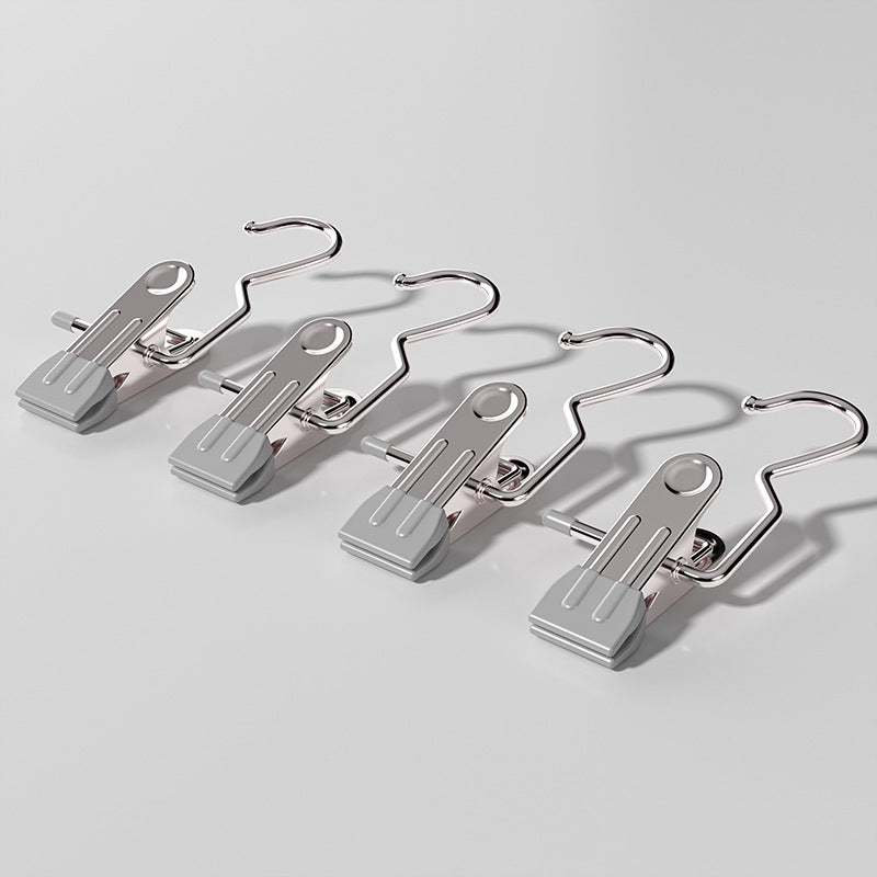 Gray Stainless Steel Hanging Clips (35 PCS) - Strong Grip for Pants, Hats, Socks, Laundry Tristar Online