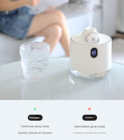 Green Adorable Space Capsule Humidifier - Portable USB Cool Mist Maker with LED Display & Ambient Night Light Tristar Online
