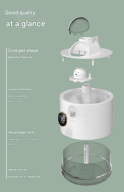 Green Adorable Space Capsule Humidifier - Portable USB Cool Mist Maker with LED Display & Ambient Night Light Tristar Online