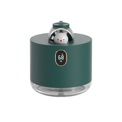 Green Adorable Space Capsule Humidifier - Portable USB Cool Mist Maker with LED Display & Ambient Night Light Tristar Online