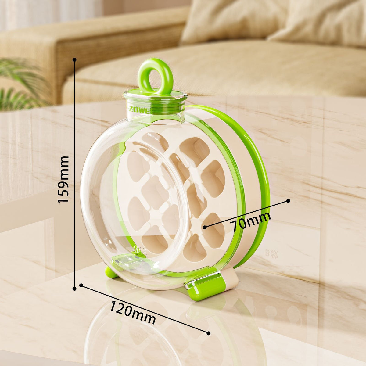 Green Portable Press-Release Ice Cube Maker Bottle - Makes 12 Cubes, Doubles as Bottle Tristar Online