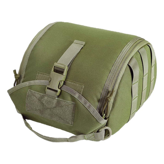 Green Tactical Helmet Bag & Utility Pouch - Padded MOLLE Gear Storage Carrier Tristar Online