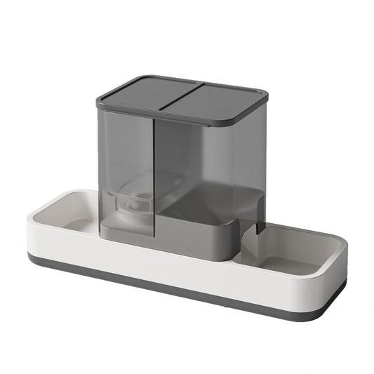 Grey 2-in-1 Automatic Pet Water and Food Dispenser - Gravity Feeder for Cats and Dogs Tristar Online