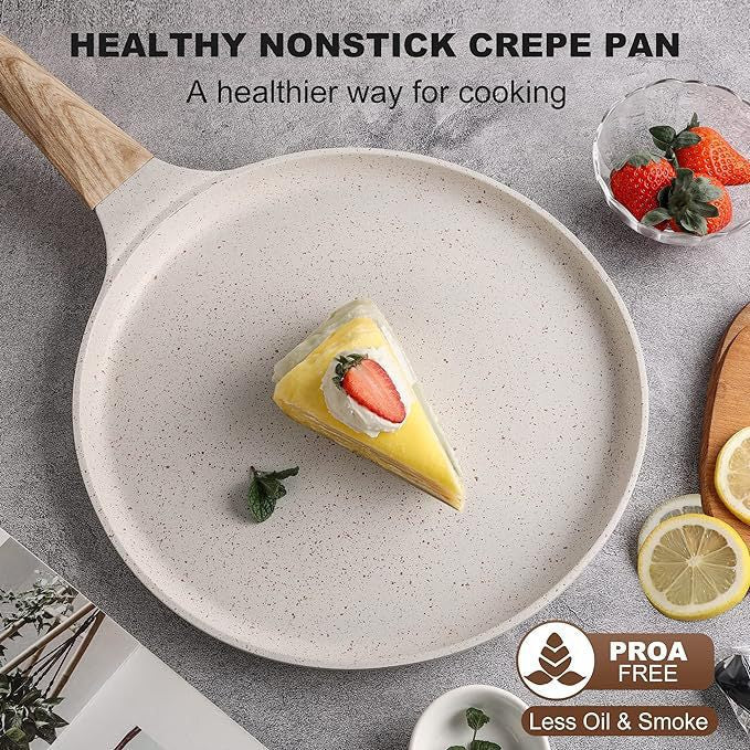 Grey 28cm Non-Stick Crepe Pan - Versatile Flat Skillet for Pancakes, Omelettes & Tortillas Tristar Online