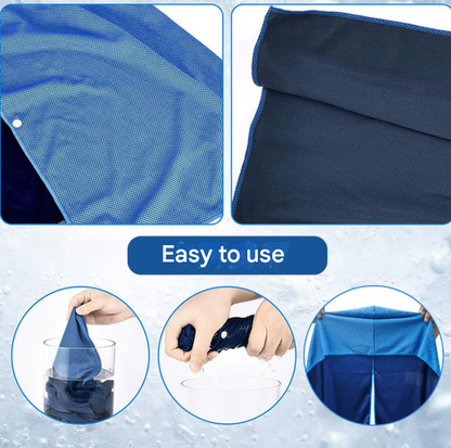 Grey 5-Pack Instant Cooling Towel Set - UPF Sun Protection Hooded Ice Towels for Sports & Outdoor Activities Tristar Online