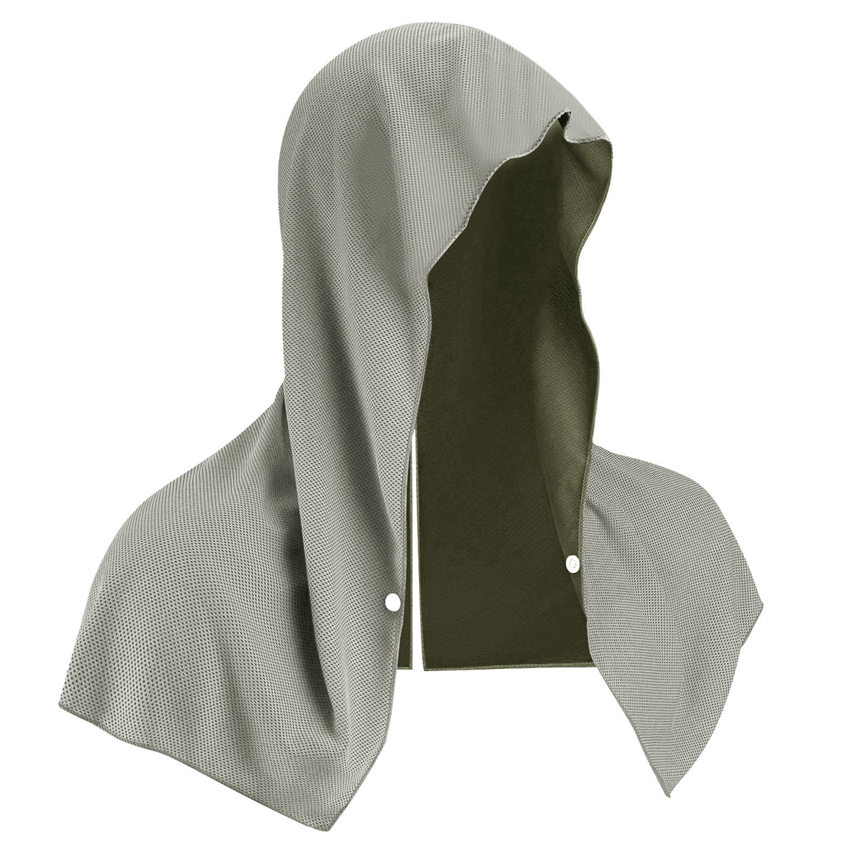 Grey 5-Pack Instant Cooling Towel Set - UPF Sun Protection Hooded Ice Towels for Sports & Outdoor Activities Tristar Online