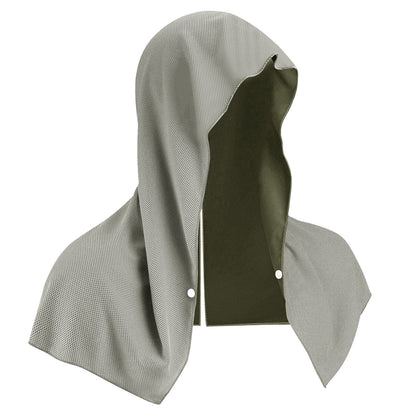Grey 5-Pack Instant Cooling Towel Set - UPF Sun Protection Hooded Ice Towels for Sports & Outdoor Activities Tristar Online