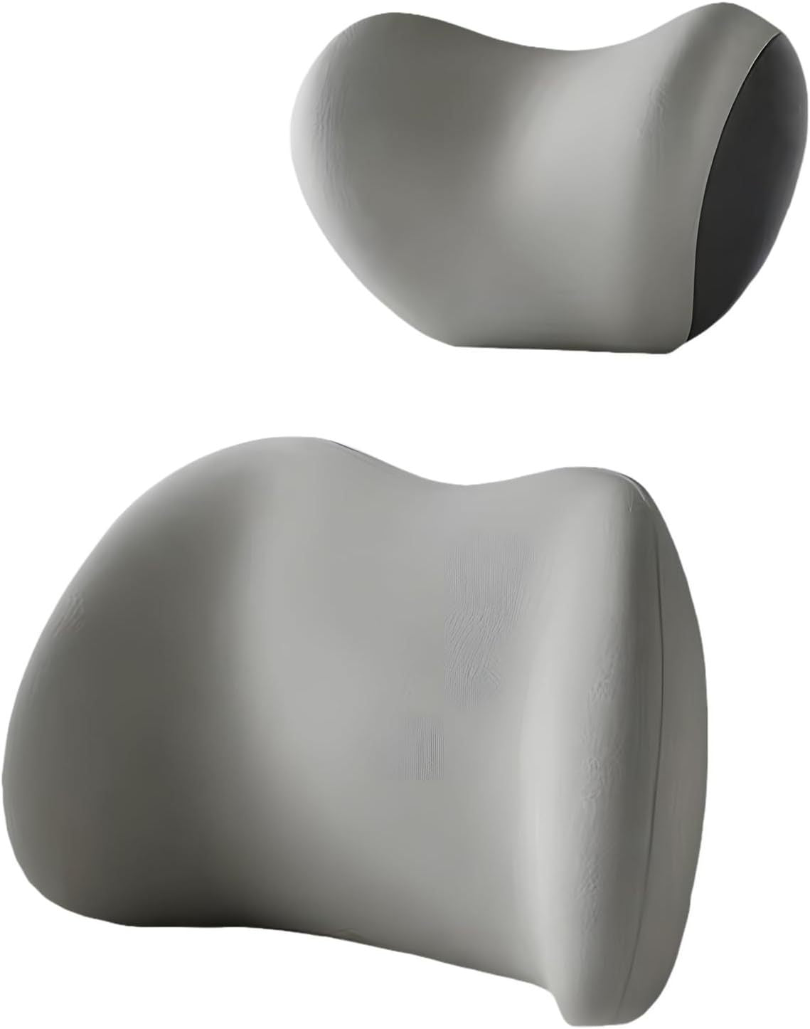 Grey Ergonomic Memory Foam Car Headrest & Lumbar Support Cushion Set - Driving Comfort Neck & Back Pillow Tristar Online