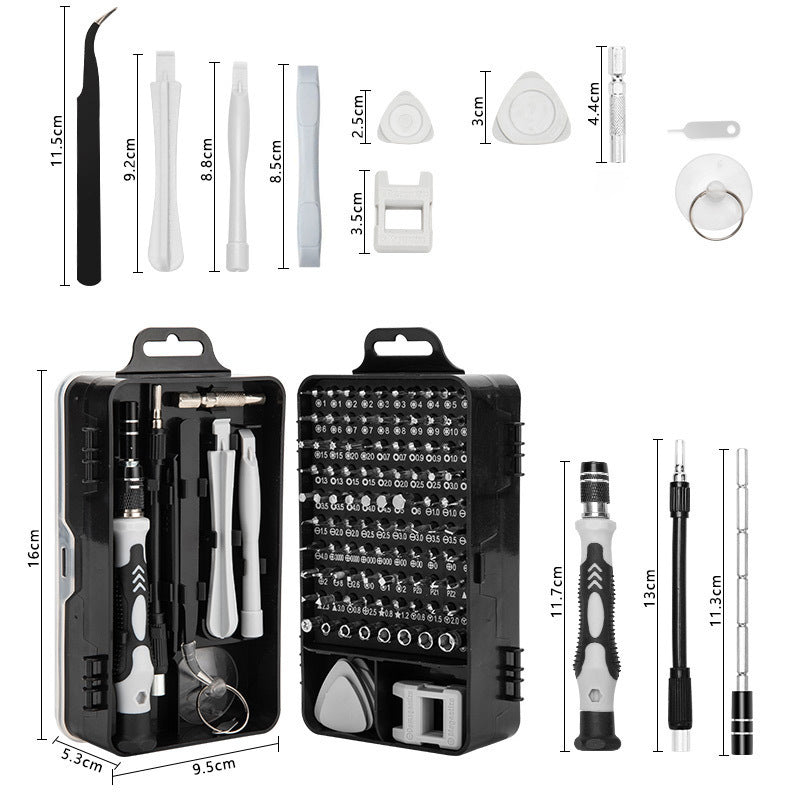 Grey Professional 115-in-1 Precision Screwdriver Set - Magnetic Repair Tool Kit for PC, Laptop, Phone & Electronics Tristar Online