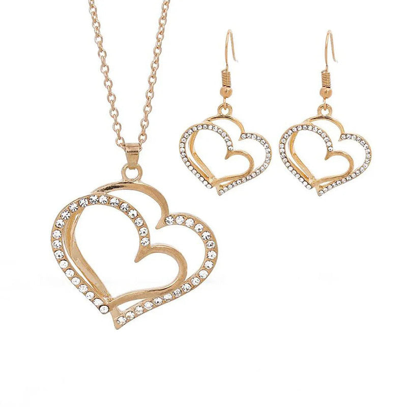 Heart Shaped Rhinestone Jewelry Set for Women Tristar Online