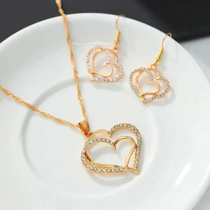 Heart Shaped Rhinestone Jewelry Set for Women Tristar Online