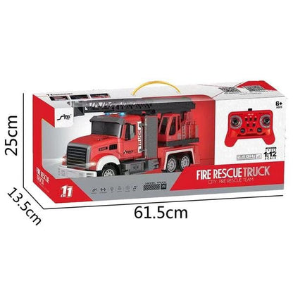 High-Quality 1:12 Die-Cast 11-Channel Remote Control Fire Truck Toy - Lights and Music for Children