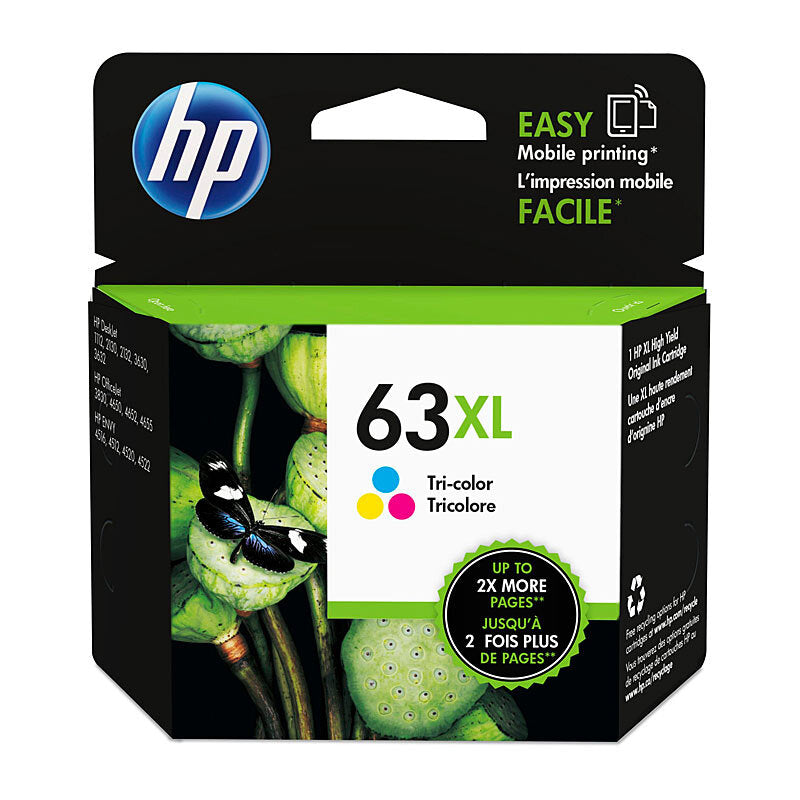 HP #63XL Tri Col Ink F6U63AA HP
