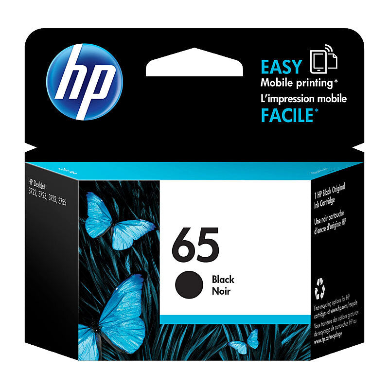 HP #65 Black Ink N9K02AA HP
