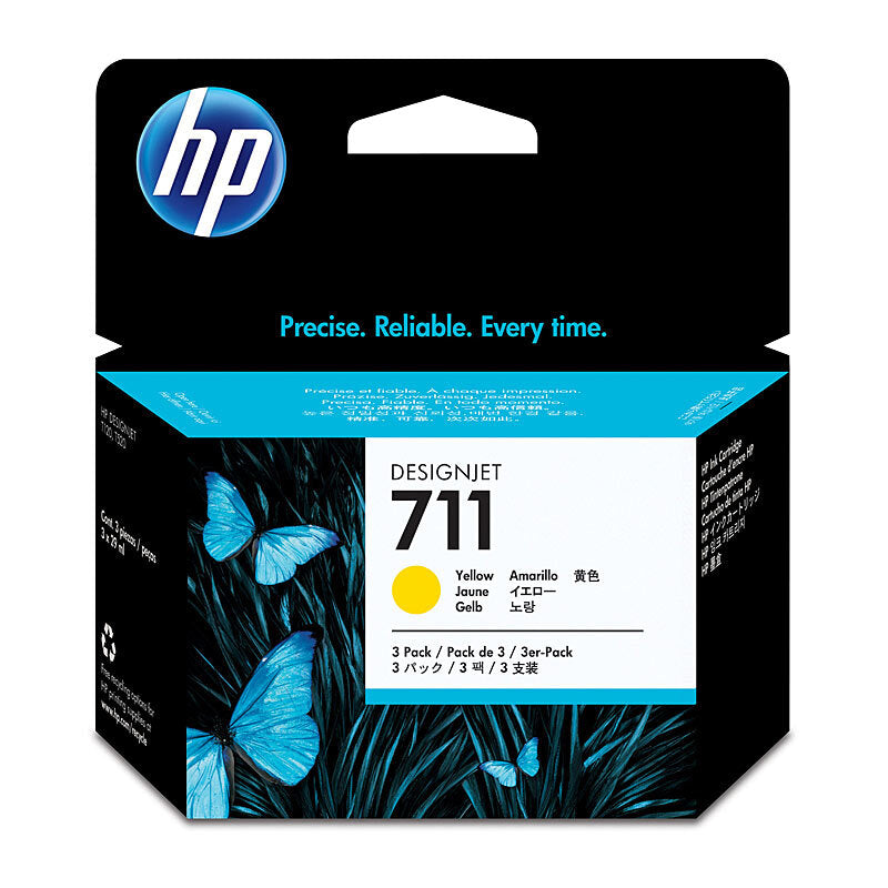 HP #711 29ml Yell 3 Pk CZ136A HP