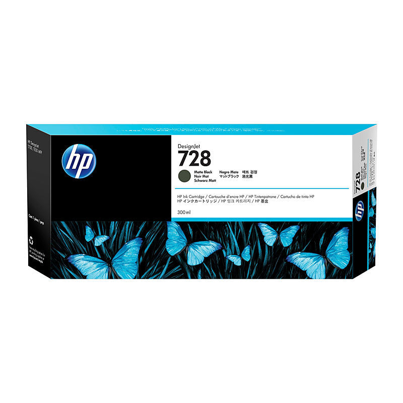 HP #728B 300ml Matt Blk 3WX30A HP