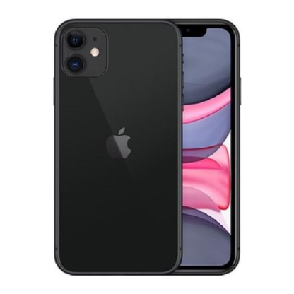Black iPhone 11 64GB refurbished – full device front and back visible