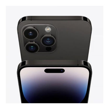 Refurbished iPhone 14 Pro Max 256GB Space Black – angled front/back with clean finish