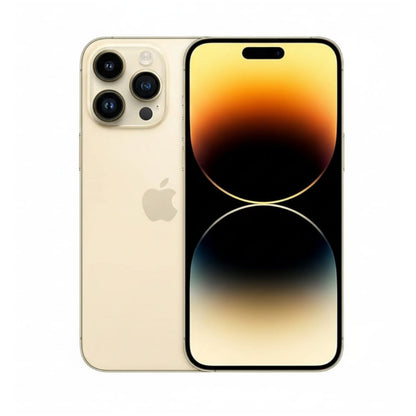 Premium renewed iPhone 14 Pro Max in Deep Purple – camera module visible