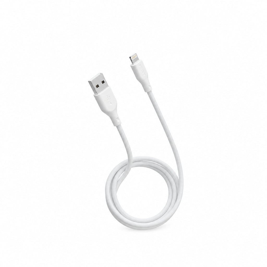 Telstra USB-A to Lightning Cable 1m White - Charging & Data Cable - Excellent - Refurbished Telstra