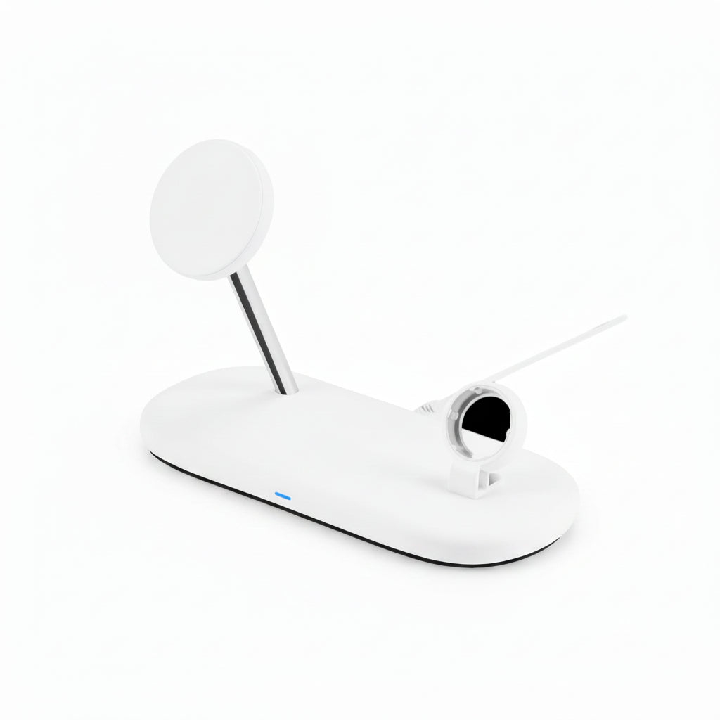 Sprout Qi2 Magnetic 3-in-1 Wireless Charger - White - Fast Charging Stand for iPhone, Apple Watch - AirPods - Pristine - Refurbished