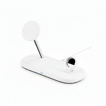 Sprout Qi2 Magnetic 3-in-1 Wireless Charger - White - Fast Charging Stand for iPhone, Apple Watch - AirPods - Pristine - Refurbished