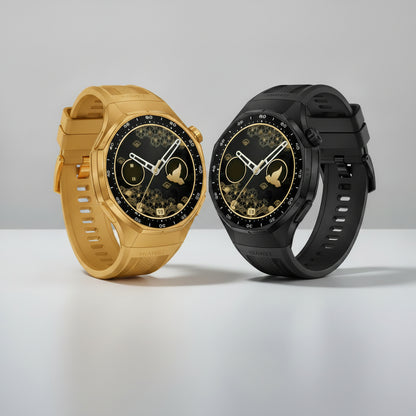 HONMA x HUAWEI Watch GT 6 Pro (46mm) -  Black, Gold - Fluoroelastomer Strap - Chinese Version