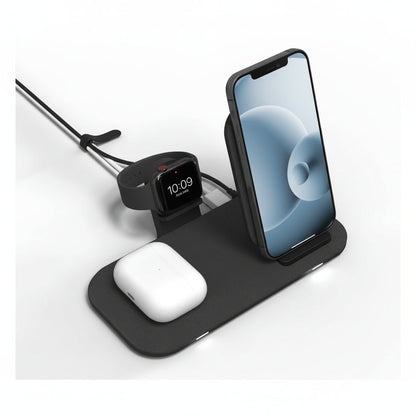 Mophie 2-in-1 Wireless Charging Stand Plus Black - Fast Wireless Charger - Black - Pristine - Refurbished (Copy) Mophie