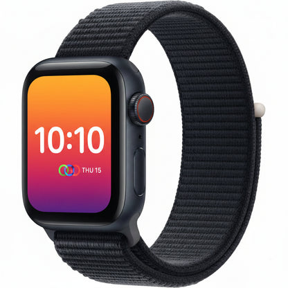 Apple Watch SE 2022 40mm GPS + Cellular Midnight Aluminium with Sport Loop Band With 100% Battery - Pristine - Refurbished Apple