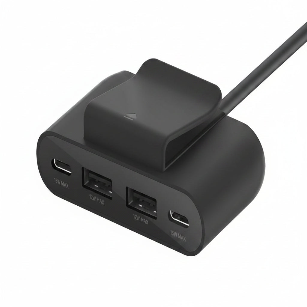 Belkin 4-Port USB-C Power Extender 2M Black - Fast Charging Power Board Belkin