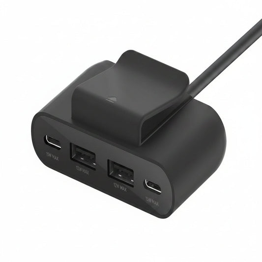 Belkin 4-Port USB-C Power Extender 2M Black - Fast Charging Power Board Belkin