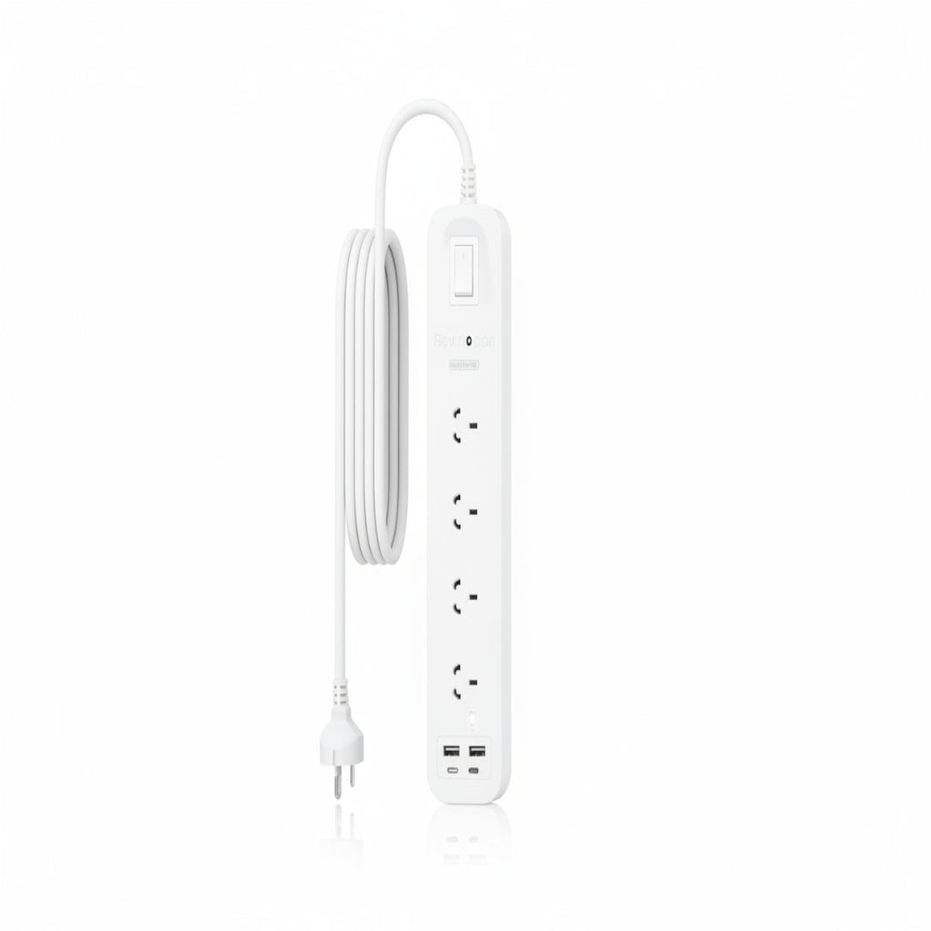 Belkin 6-Outlet Surge Protector with 2 USB-A Ports, 2M Power Cord - White Grey Belkin