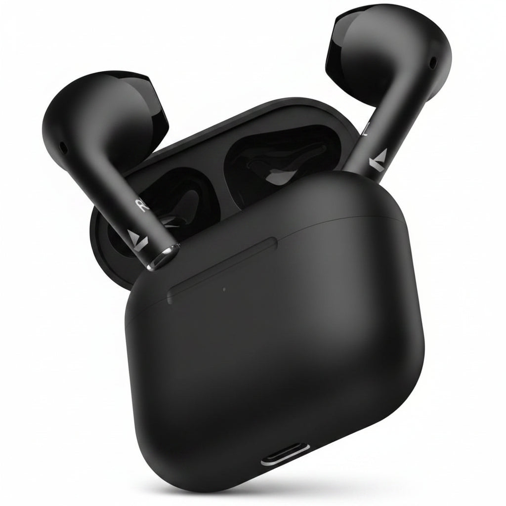 boAt Airdopes Alpha Wireless Earbuds - Jet Black, Swedish White, Peach Dusk, Dark Cyan, Deep Blue, and Pine Green boAt