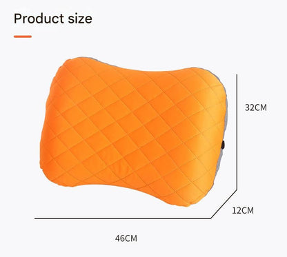 Inflatable Camping Pillow - Lightweight 46x32x12cm Travel Pillow 180g in Orange Tristar Online
