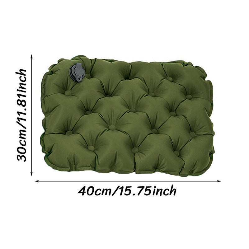 Inflatable Seat Cushion - Portable 40x30x5cm Camping Pad in Olive Green Tristar Online