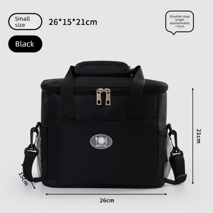 Insulated Lunch Bag Thermal Cooler Tote with Adjustable Shoulder Strap Waterproof Lining for Work School & Picnics Black Small Tristar Online